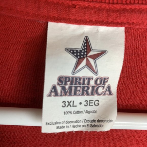 Spirit of America Mens Red Tee Shirt 3XL USA American Tradition Truck Patriotic - Picture 4 of 5